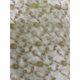 banarasi pure silk dyeable brocade fabric – natural white (kora)
