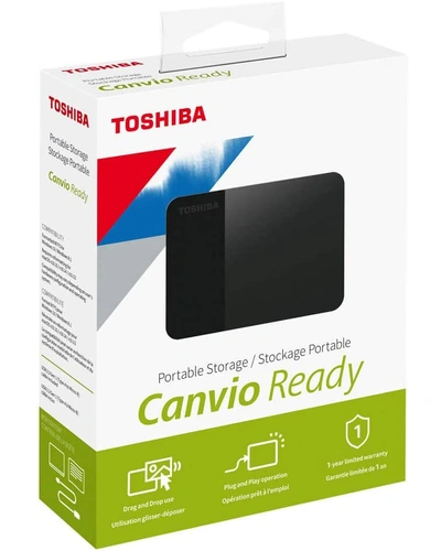 2TB TOSHIBA CANVIO READY B3 BLACK HDD PORTABLE EXTERNAL HARD DRIVE  3YRS WARRANTY-3
