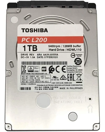 TOSHIBA 1TB HDD SATA LAPTOP-HDWL110UZSVA