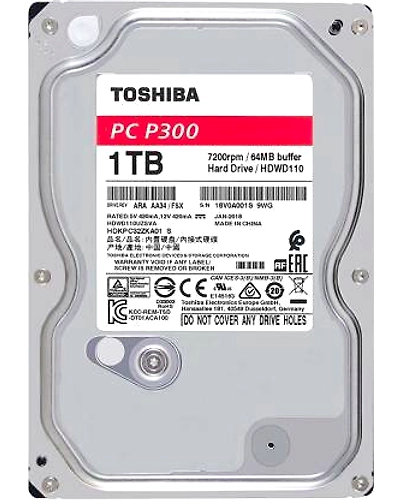 TOSHIBA 1TB HDD INT SURV V300 (HDWV110UZSVA)(HDKPJ42ZTA01S)-HDWV110UZSVA