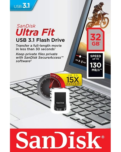 32 GB Western Digital San disk Fit SDCZ430-032G-I35 USB 3.1 Black 3 Yrs. warranty-5