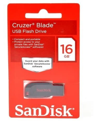 16 GB Western Digital San disk Cruzer Blade SDCZ50-016G-I35 USB 2.0 Black 3 Yrs. warranty-2