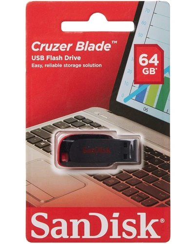 64 GB Western Digital San disk Cruzer Blade SDCZ50-064G-I35 USB 2.0 Black 3 Yrs. warranty-1