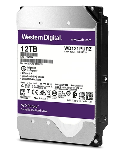12TB Surveillance Western Digital 3.5 WD121PURZ 3yrs warranty-1