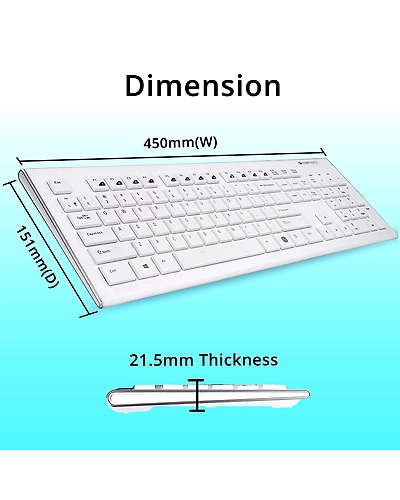 KB-DLK01 USB MULTIMEDIA KEYBOARD (WHITE)-6