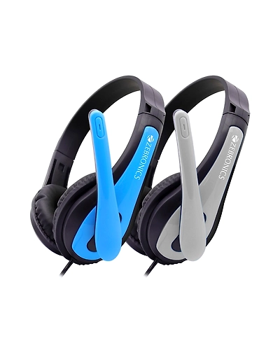H- ZEBRONICS MM HEADPHONE W/MIC AND VOL WITH DOUBLE PIN (COLT BLUE)-2