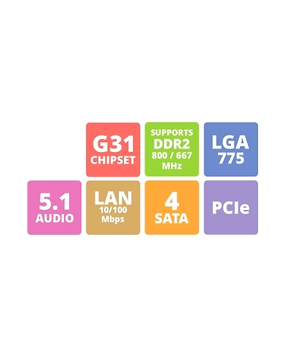 MBZ13-G31 ZEB 775 SOCKET MOTHER BOARD WITH LAN + SATA-3