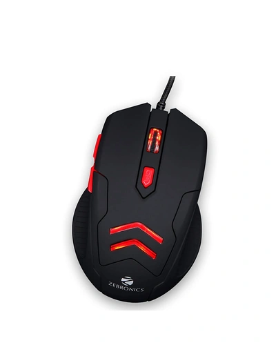 MS-ZEBRONICS OPTICAL USB GAMING MOUSE WITH MOUSPAD (FEATHER)-FEATHER