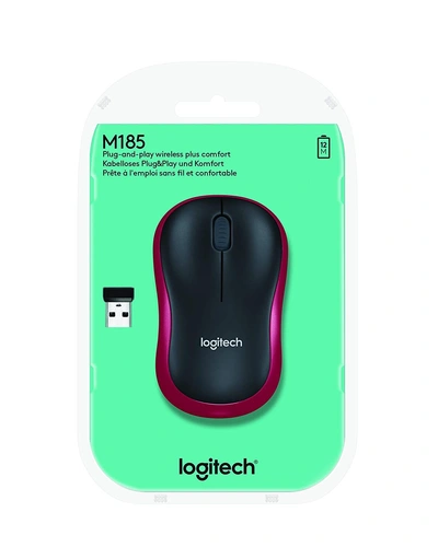 Logitech M185 Wireless Mouse- Red (M185RD)-5