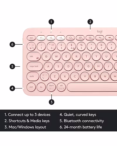 K380BLKBDROSE MULTI-DEVICE BLUETOOTH KEYBOARD-6