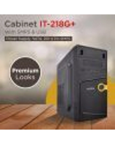 Intex Computer Cabinet P4 IT-218G+W SMPS &amp;Cord 1111-7000-008-1111-7000-008