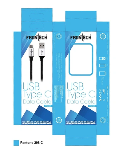 Frontech USB BRAIDED CABLE WITH ALUMINIUM SHELL TYPE-C (FT)0904-2