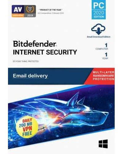 Bitdefender Internet Security  1 user 1 year validity BDIS1016 (Windows)-BDIS1016