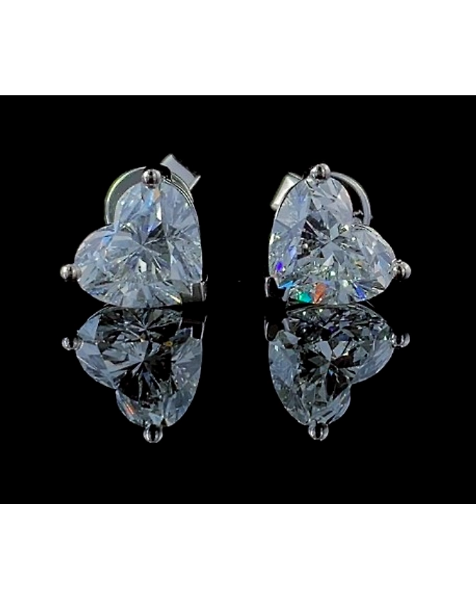 4 Ct Diamond Earrings, 14Kt Gold Lab Grown Diamond Earrings, Diamond Studs-2