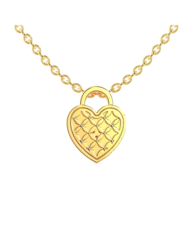 Personalised Love Locked Padlock And Key Necklace-925 Sterling Silver,10k White Gold,10k Yellow Gold-Pandent,Pendent With Chain-4