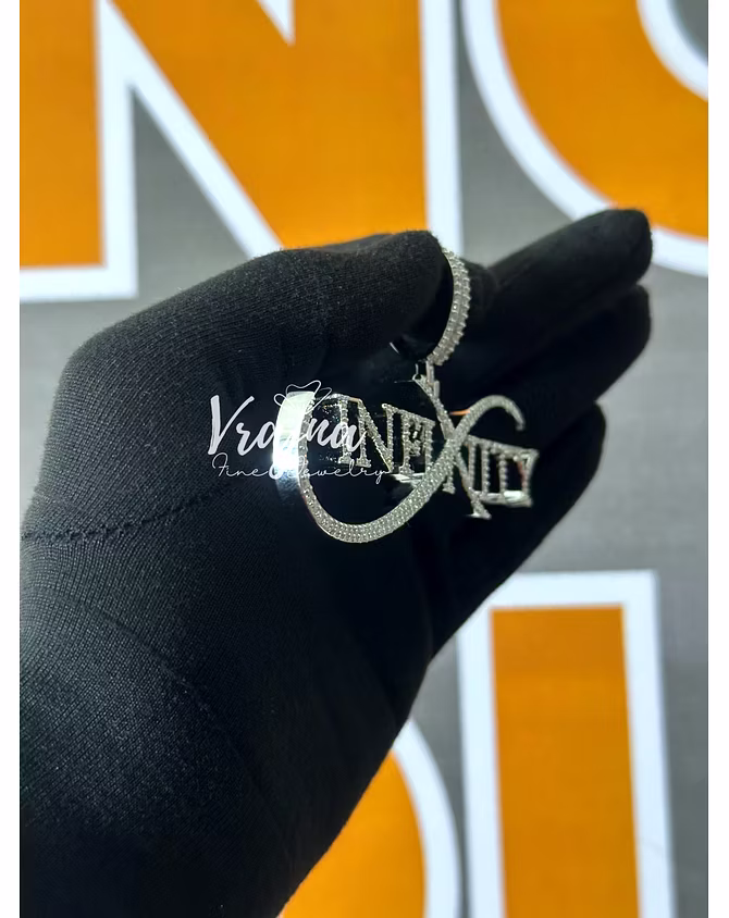 Luxury “INFINITY” Statement Pendant - Premium Moissanite Diamonds | Customizable Design-2