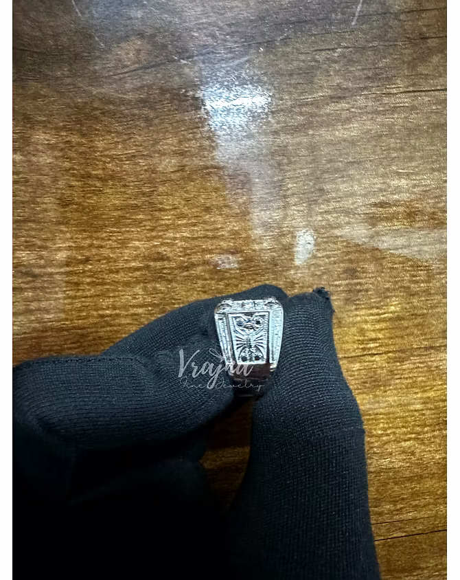 Custom Southbeats Hip Hop Ring – Diamond Studded | 925 Sterling Silver With D VVS Moissanite Diamond | Vrajna Fine Jewelry-1