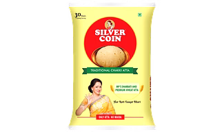 Silver Coin Traditional Chakki Atta, 10 Kg Pouch