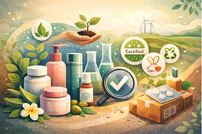 Sustainable cosmetic ingredients used in eco-friendly skincare formulations
