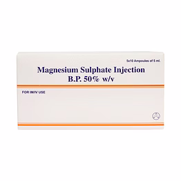 magnesium sulphate injection bp 50% w/v 5ml