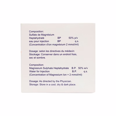 Magnesium Sulphate Injection BP 50% w/v 5ml-1