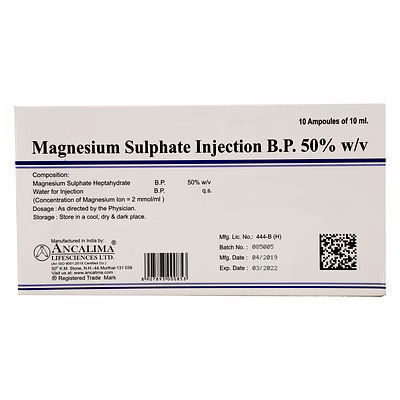 Magnesium Sulphate Injection BP 50% w/v 10ml-1
