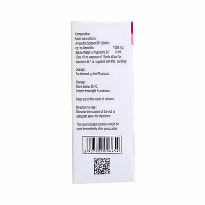 Combipack of Ampicillin Injection 1gm with 10ml FFS WFI-2