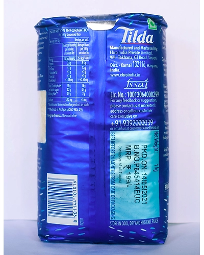 Tilda Pure Basmati Rice 1kg-1