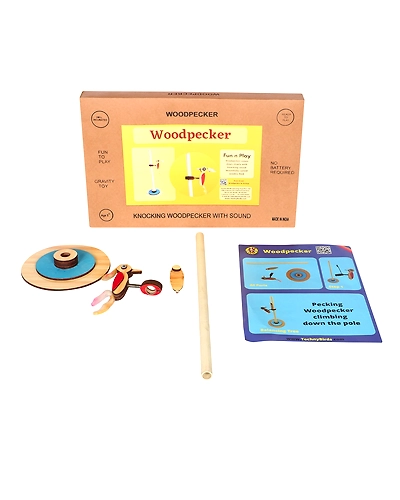 STEM toy Pecking Woodpecker on Pole-1