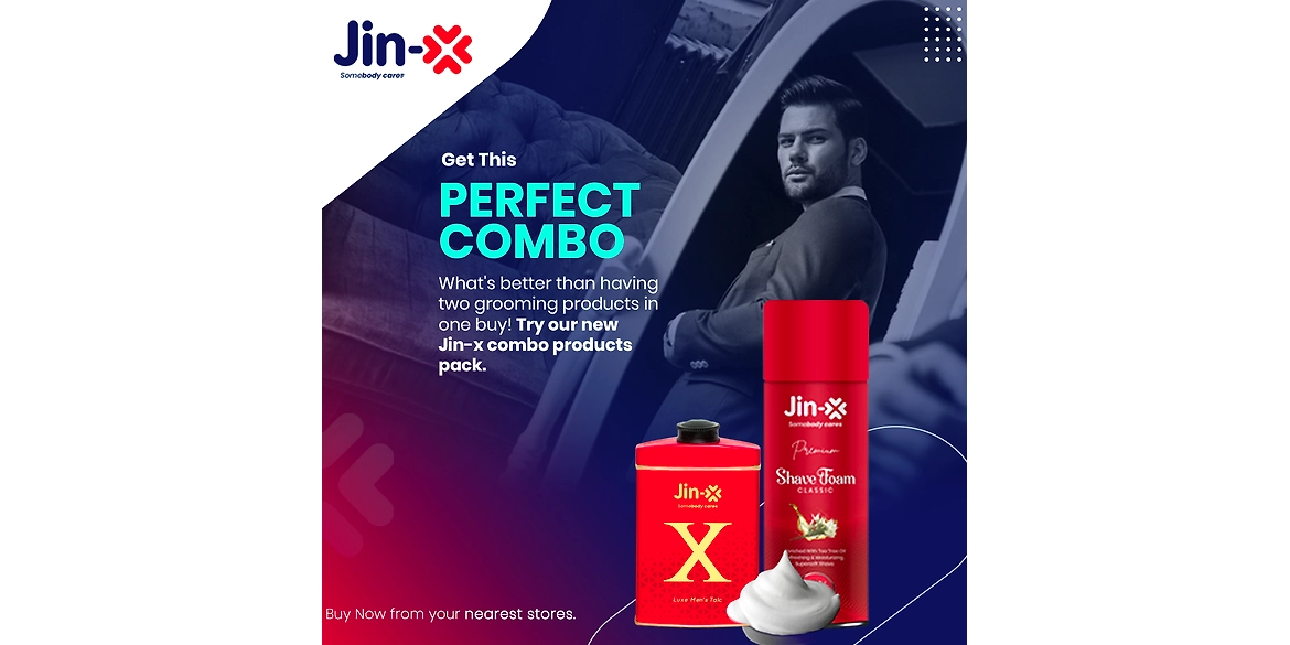 X Luxury fragrance talc and JIN-X Premium shaving foam  combo Pack