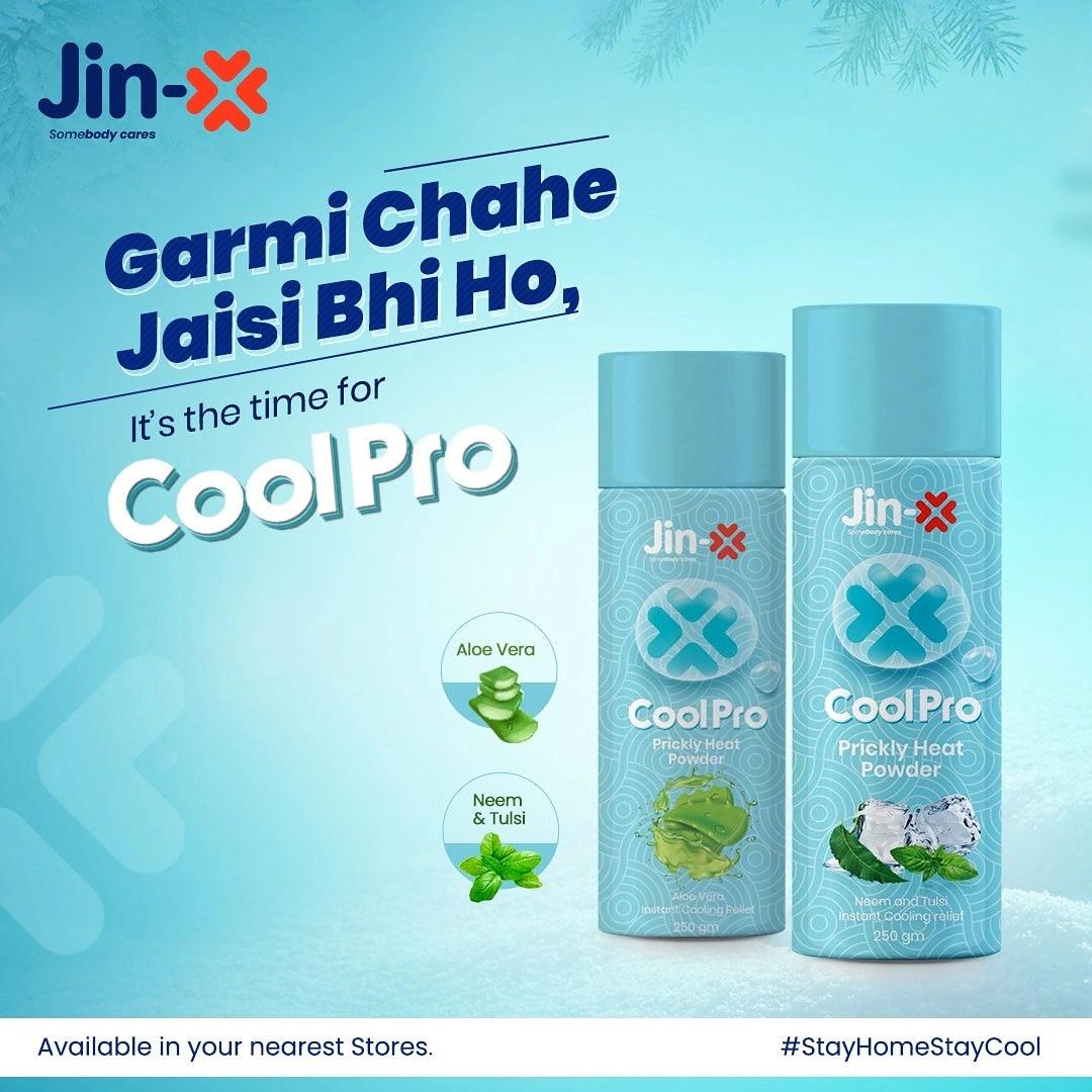 JINX Coolpro Prickly Heat Powder 150gm 2 Pack Combo - Soothing Relief for Skin-150 gm  2pick-2