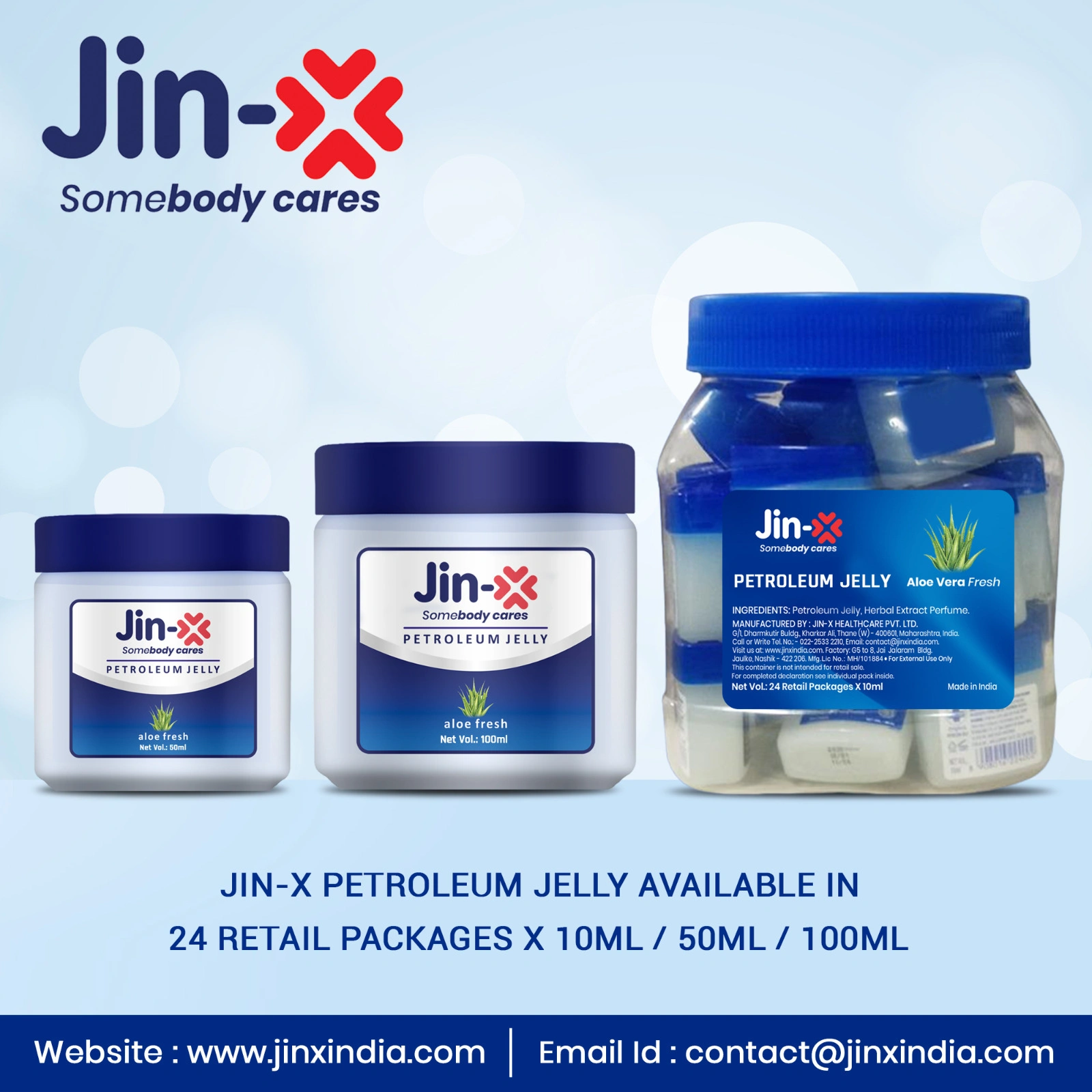 JINX Perfumed Petroleum Jelly (Sq Pack) - Premium Skincare Solution-100ml-1