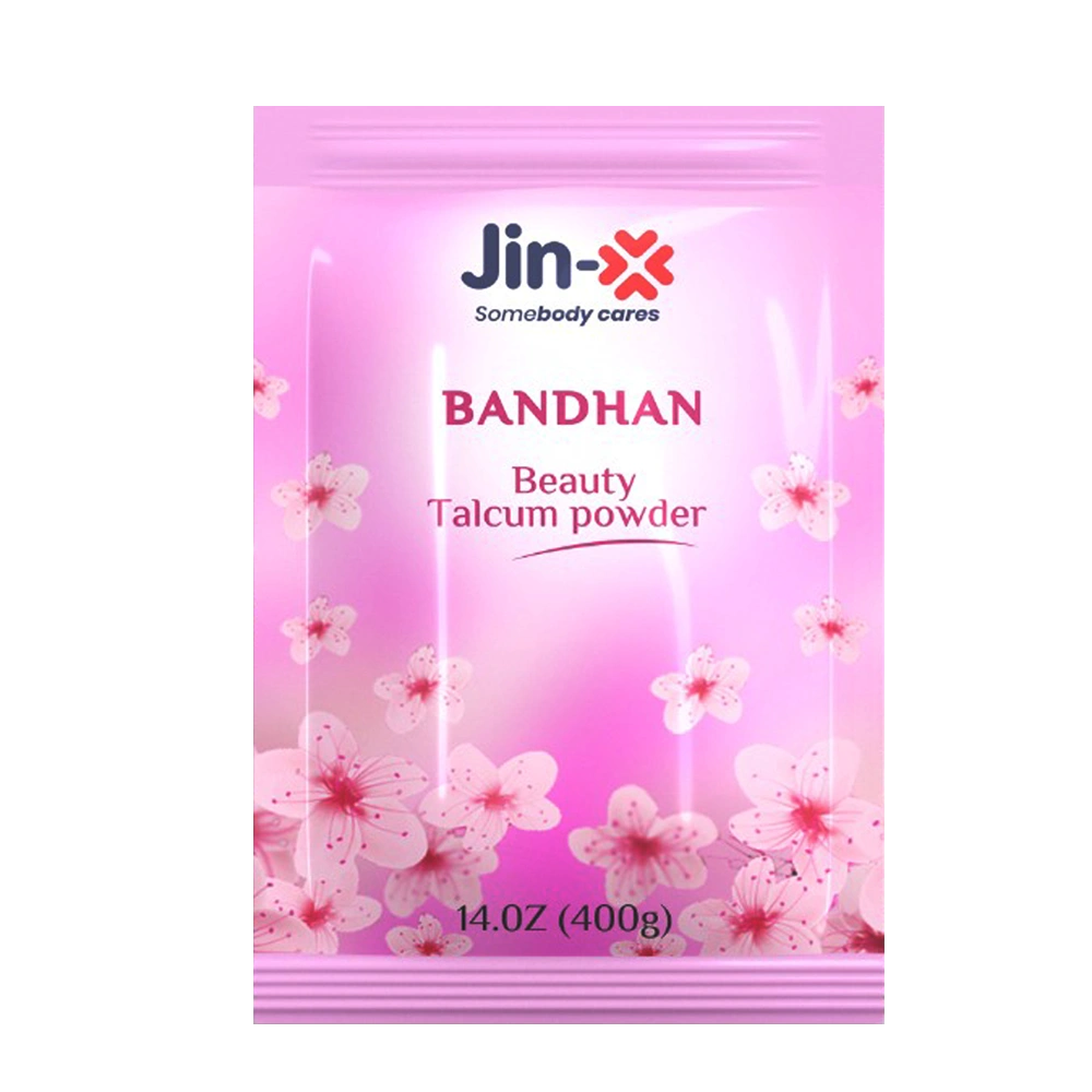 JINX Bandhan Natural White Body Talcum Powder 400gm Pouch for Beauty Salons-F020