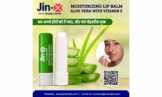 JIN-X Moisturising  Lip Balm Stick Aloe Vera with Vitamin E