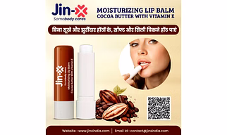 JIN-X Moisturising Lip Balm Stick Cocoa Butter & Vitamin E