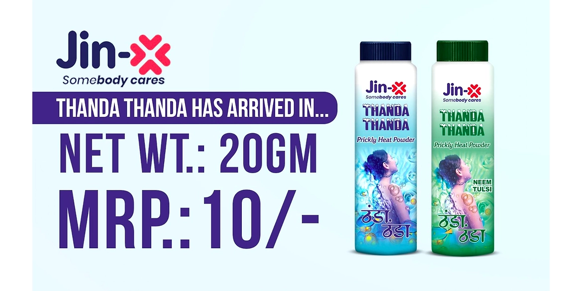 JIN-X Thanda Thanda Prickly Heat Powder – Stay Cool for Just ₹10
