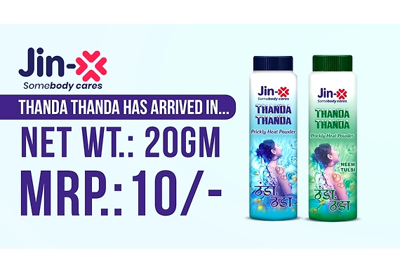 JIN-X Thanda Thanda Prickly Heat Powder – Stay Cool for Just ₹10