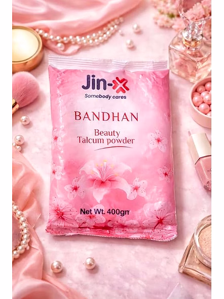 JIN-X Bandhan Natural Glow Face Powder Bake &amp; Finish Translucent Powder - 400g-4