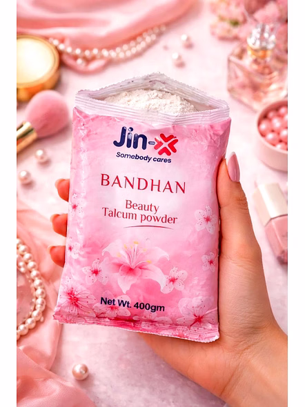 JIN-X Bandhan Natural Glow Face Powder Bake &amp; Finish Translucent Powder - 400g-2