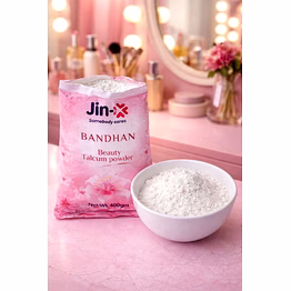 jin-x bandhan natural glow face powder bake & finish translucent powder - 400g
