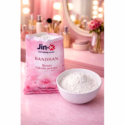 jin-x bandhan natural glow face powder bake & finish translucent powder - 400g
