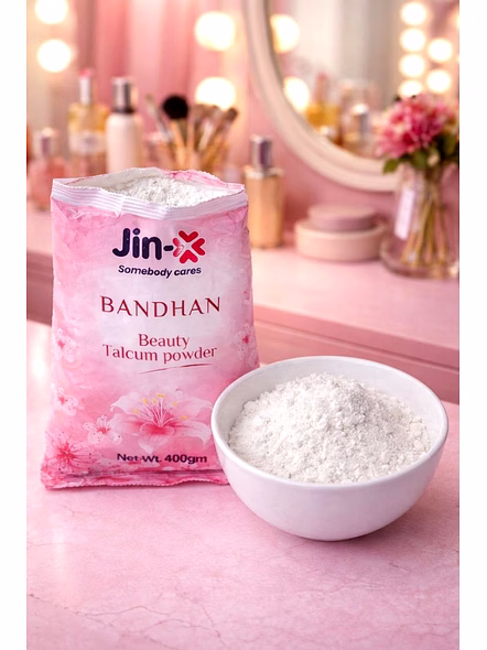 JIN-X Bandhan Natural Glow Face Powder Bake &amp; Finish Translucent Powder - 400g-8904086602827