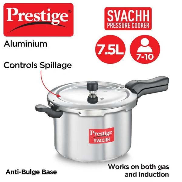 Svachh Aluminium pressure cooker, 7.5 L-10727