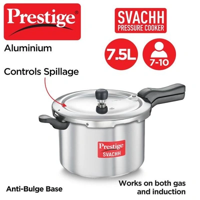 Svachh Aluminium pressure cooker, 7.5 L