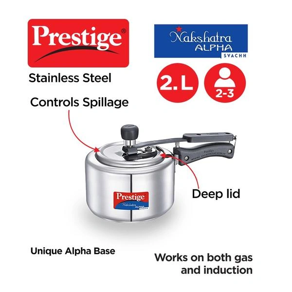 Nakshatra Alpha Svachh Pressure Cooker, 2L-20244