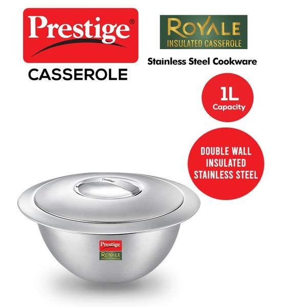 Royale Stainless Steel Insulated Casserole, 1 L-36187