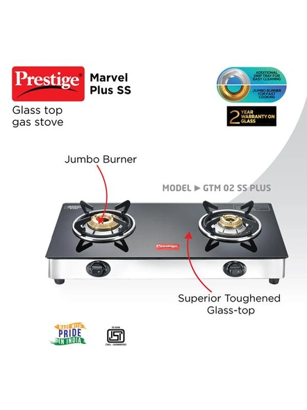 Marvel Plus Glass Top Gas Table- GTM 02 SS-40356