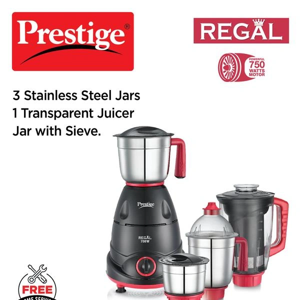 Regal 4 Jar Mixer Grinder, 750 W-41384