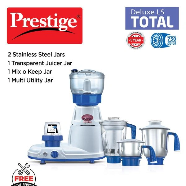 Deluxe Total LS 750 W Mixer Grinder, Blue-41336