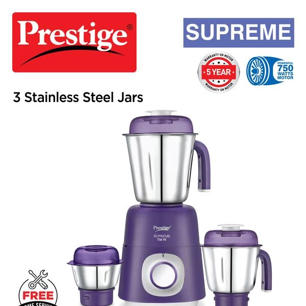 Prestige Supreme 3 Jar Mixer Grinder, 750W-41372